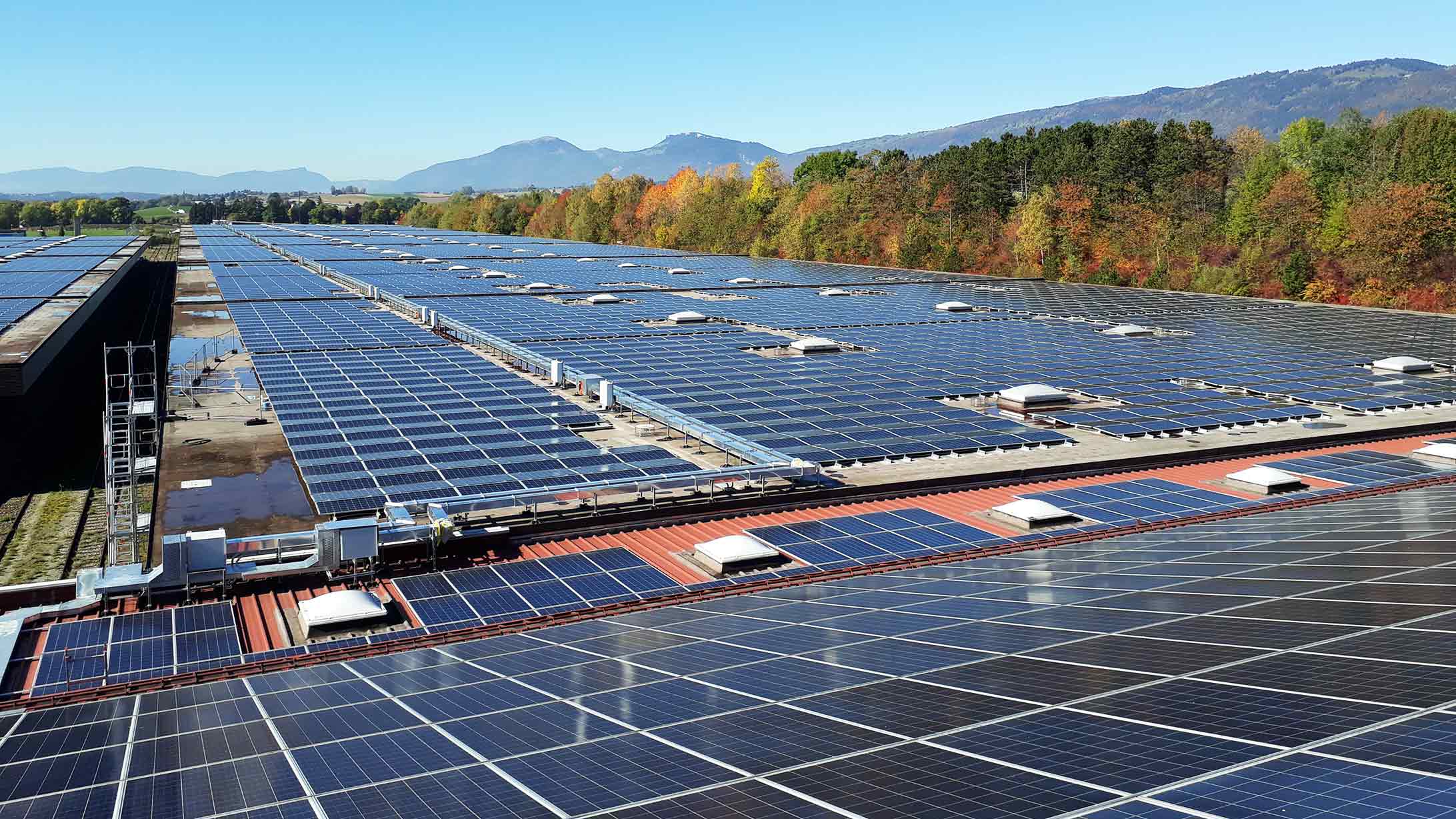 Ein Solarkraftwerk für erneuerbare Energie in der Schweiz